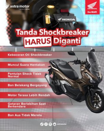 Astra Motor Natar Edukasi Konsumen: Kenali Tanda Shockbreaker Sepeda Motor Perlu Diganti