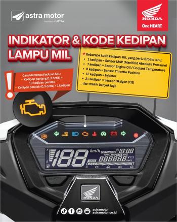 Malfunction Indicator Lamp (MIL) Adalah fitur Penting Pada Motor Injeksi