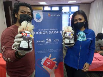 Sambut Hari Kanker Sedunia, XL Axiata - Komunitas Jurnalis Gelar Donor Darah di Medan  Â 