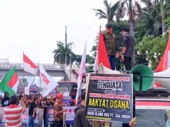 Ukur Ulang HGU PT SGC Lampung Kembali Disuarakan di Depan Gedung DPR RI dan Kementerian ATR/BPN Jakarta