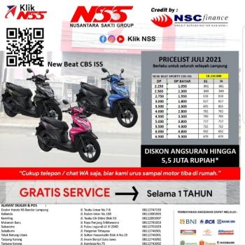 Promo Honda BeAT CBS ISS dari NSS Kedaton, Potongan Hingga Jutaan Rupiah