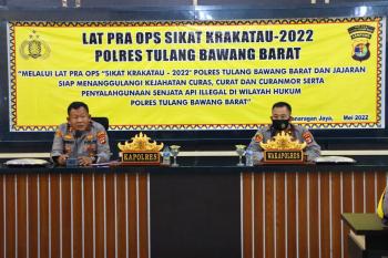 Polres Tulang Bawang Barat Gelar Lat Pra Ops Sikat Krakatau 2022