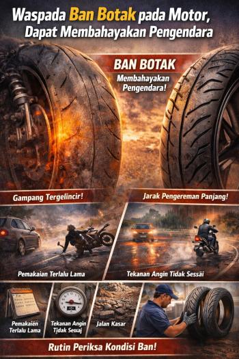 Waspada Ban Botak pada Motor, Dapat Membahayakan Pengendara