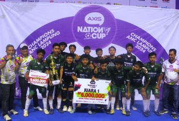 Turnamen Futsal Pelajar Axis Nation Cup 2024 di Lampung, SMA N 4 Metro Lampung Kembali Raih Juara 1 
