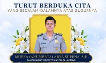 Polisi Gugur Saat Gagalkan Curanmor di Bandar Lampung, Polda Usulkan Kenaikan Pangkat Luar Biasa