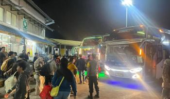 Lonjakan Arus Balik, Polresta Bandar Lampung Siagakan Personel di Terminal dan Stasiun
